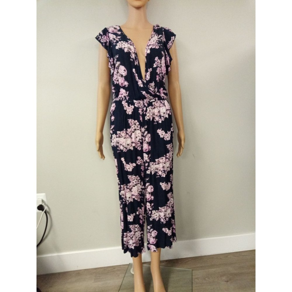 Hot Kiss Women's Blue Pink Jumpsuit Size Large